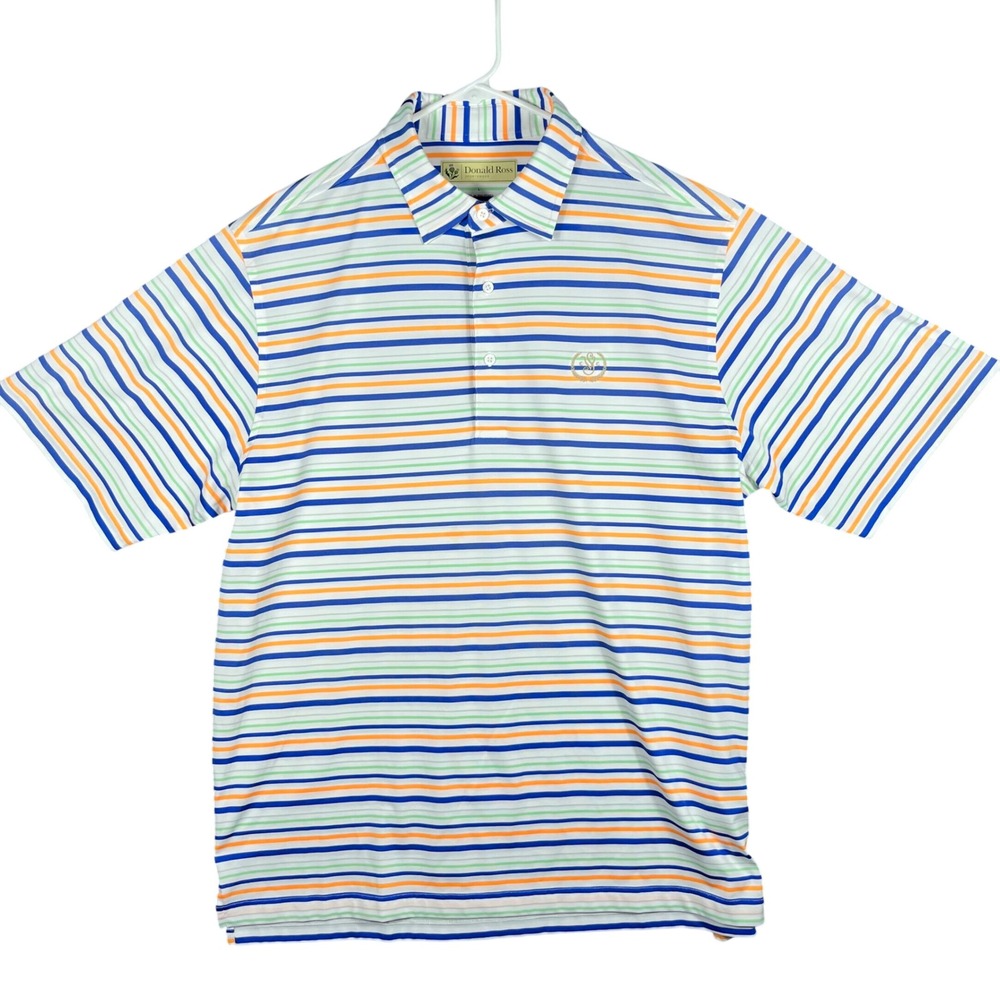Donald Ross Sportswear Men's Striped‎ Performance Golf Polo Shirt